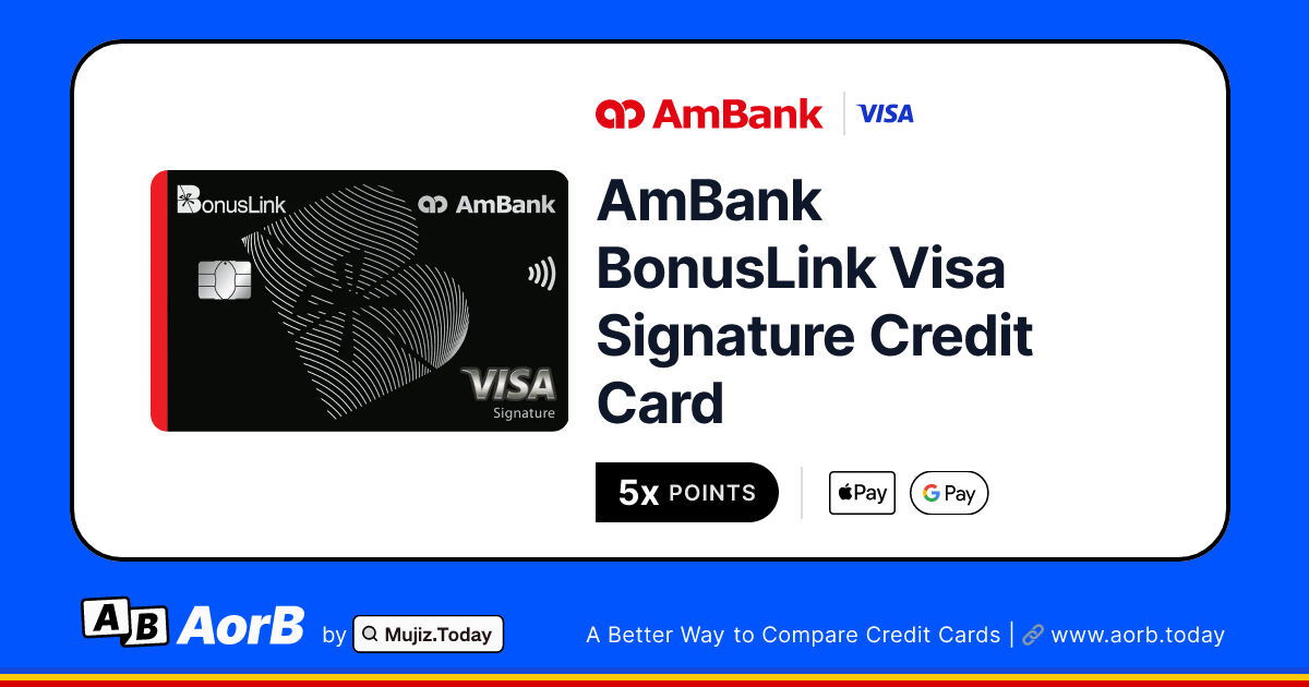 AmBank BonusLink Visa Signature Credit Card Review & Benefits (2026) | AorB
